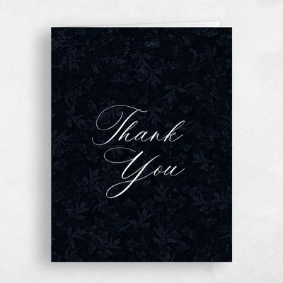 Dark Blue Wedding Thank You - Emma Portrait