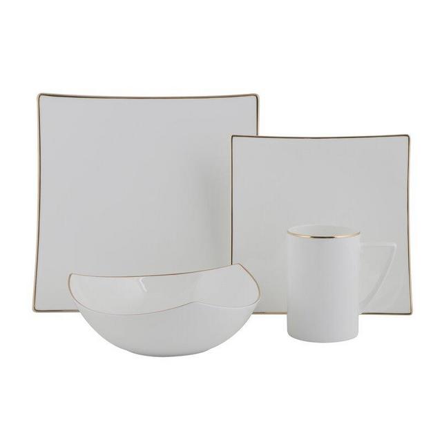 Extreme 16 Piece Bone China Dinnerware Set, Service for 4