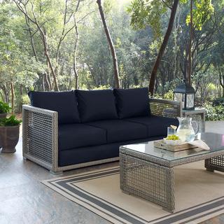 Aura Outdoor Wicker Rattan Sofa