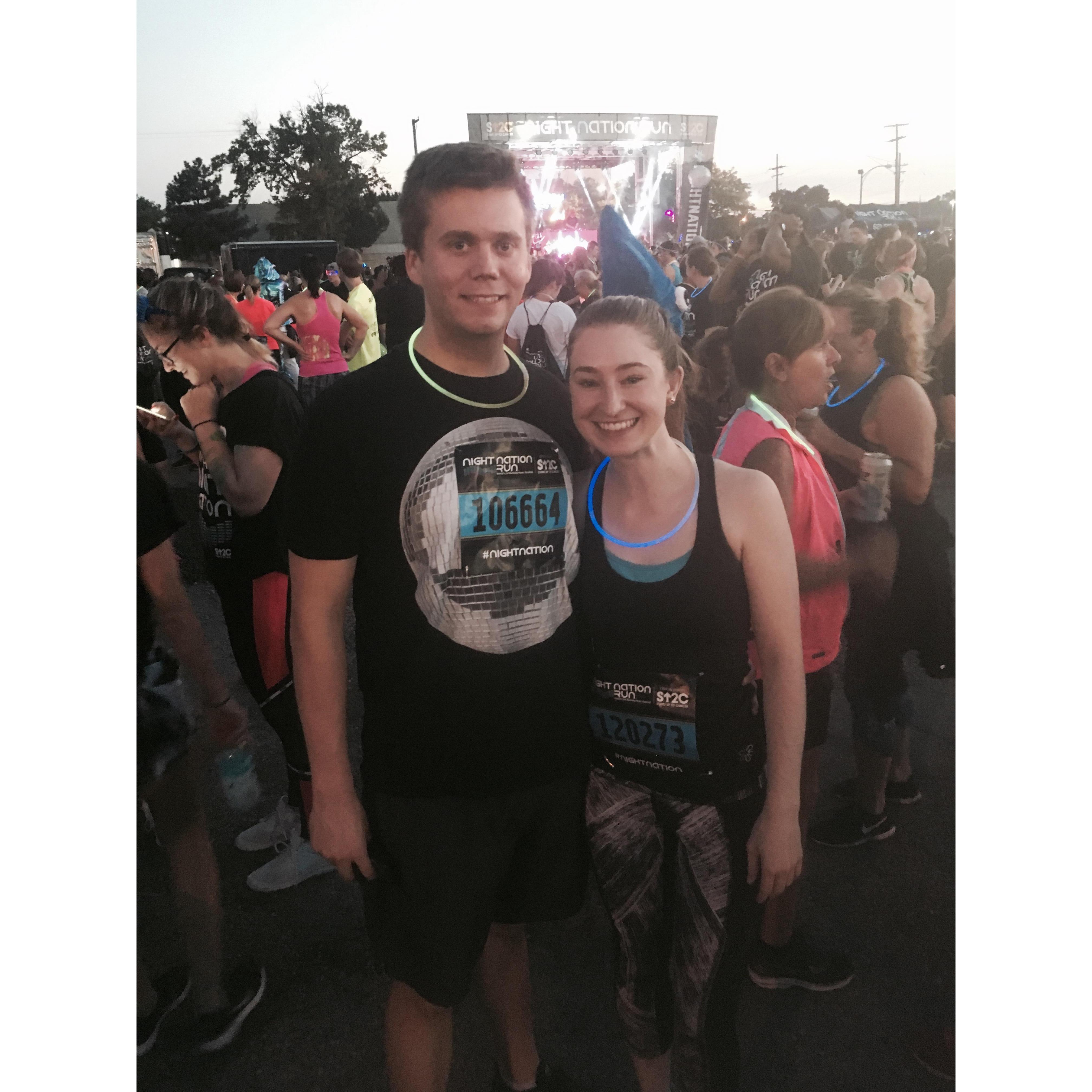 2017 - Our first 5K an EDM run! haha