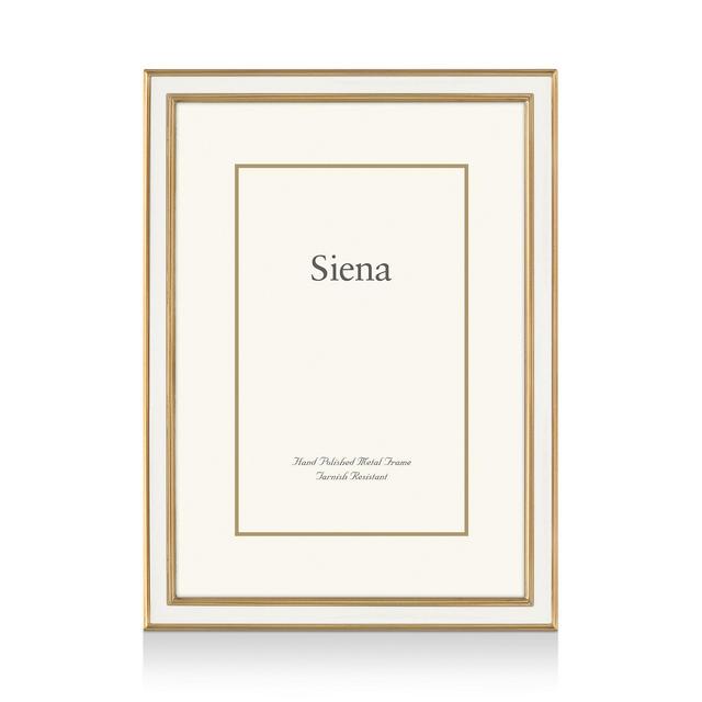 Siena Wide Enamel with Gold Frame, 4" x 6"