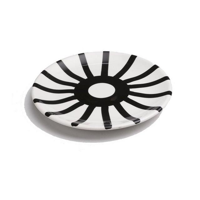 Black and White Dessert Plate- Set of 2