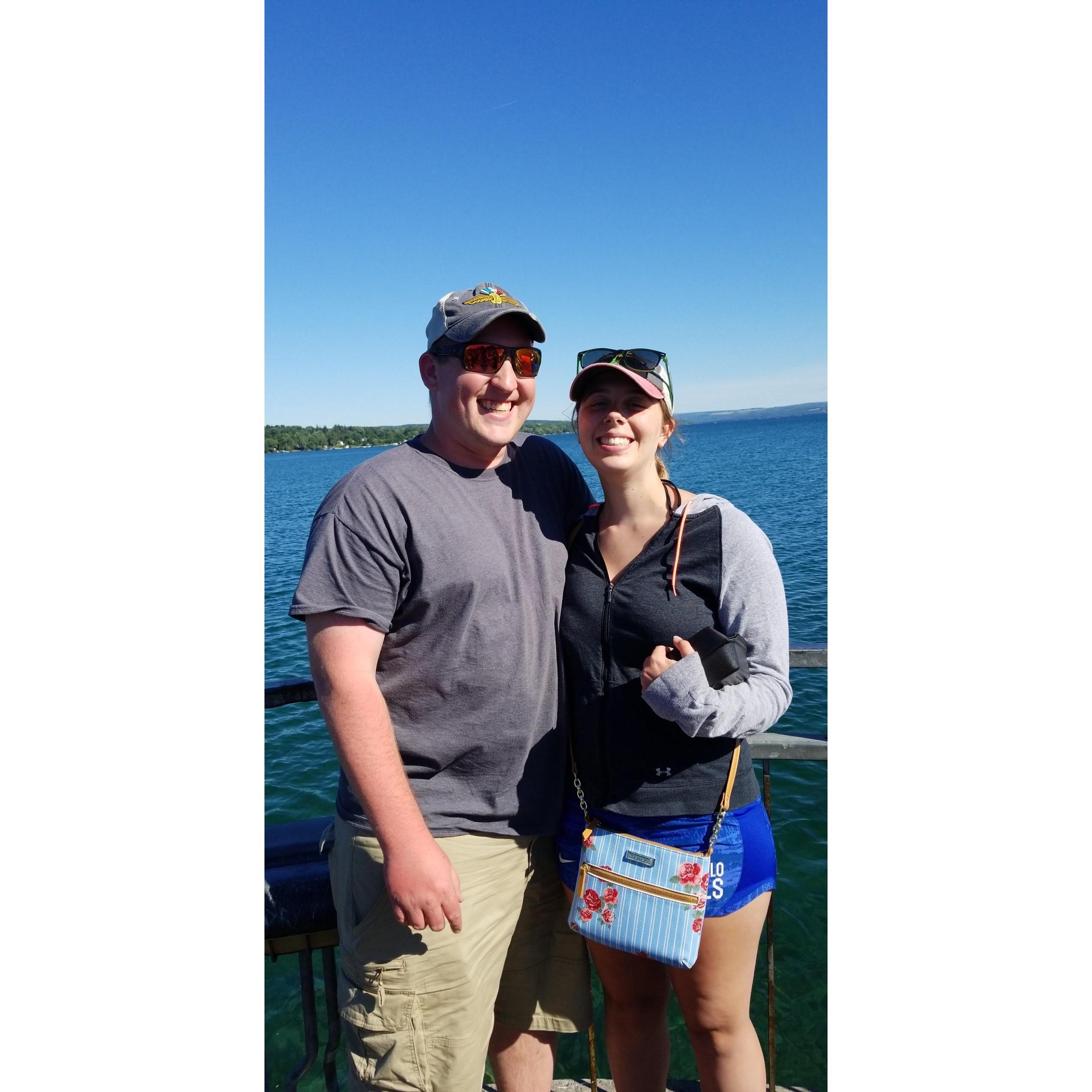 After a day of kayaking with Paul and Hannah on Skaneateles Lake.