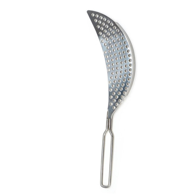 RSVP International Endurance Stainless Steel 15"x3" Pierced Crescent Pot Strainer