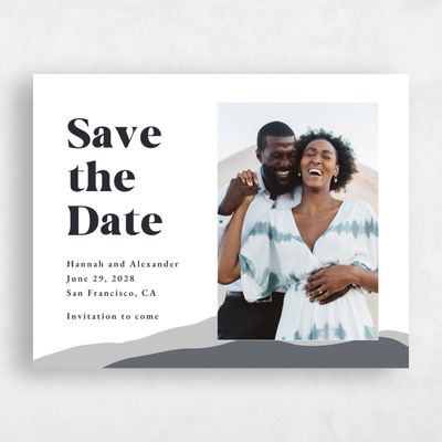 Ebony, Black Wedding Save the Date - Langdon Photo