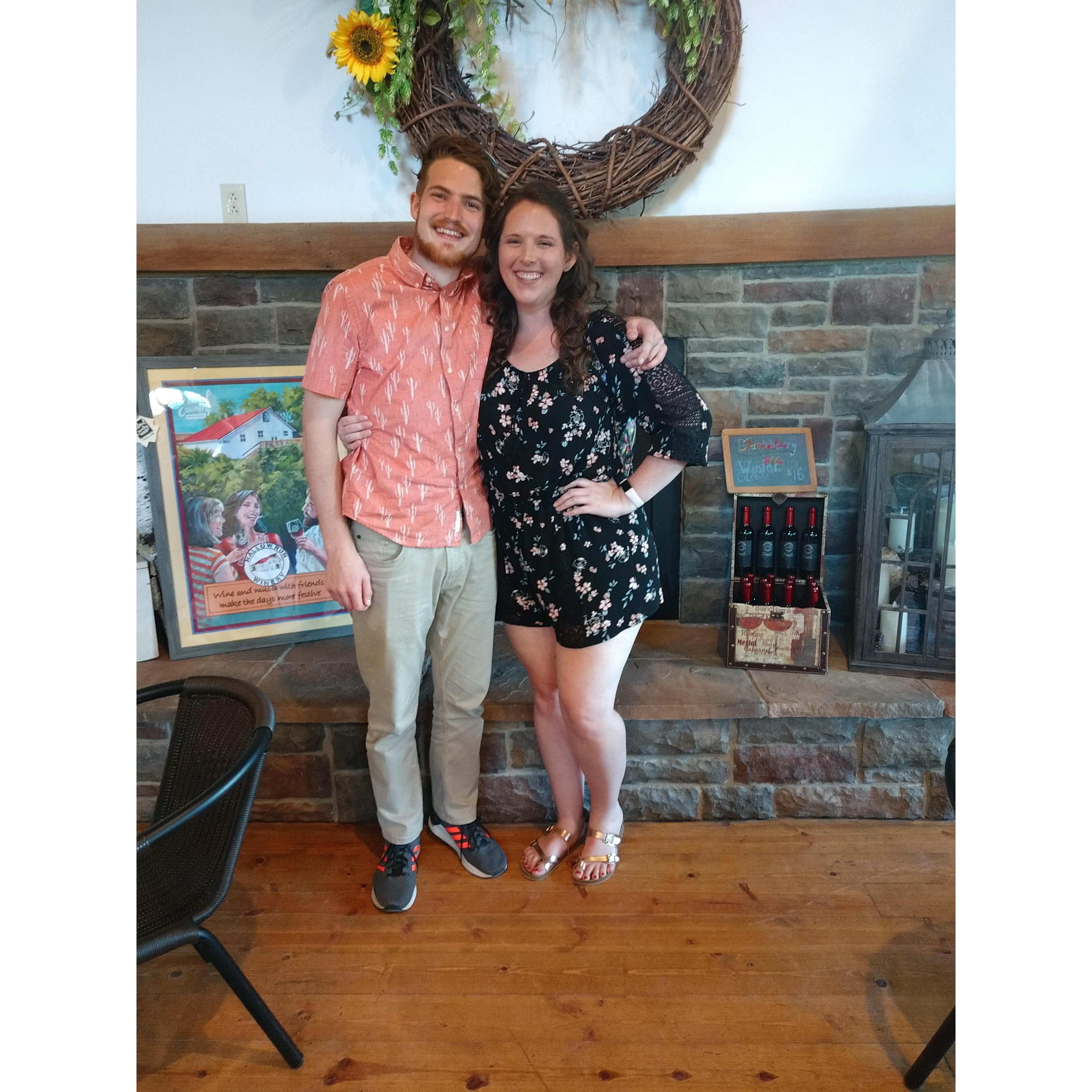 Celebrating Isaac's birthday at Mallow Run. This is one of our favorite wineries!
