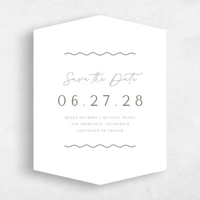 Green Diamond Wedding Save the Date - Molnar Portrait