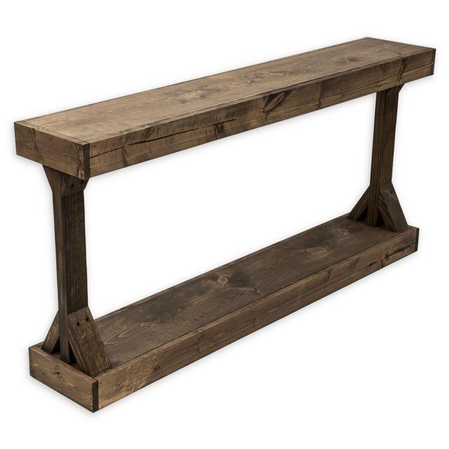Del Hutson Designs® Barb Large Console Table in Dark Walnut