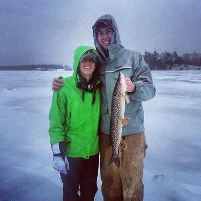 When he learned I must really love him to go ice fishing in under freezing weather