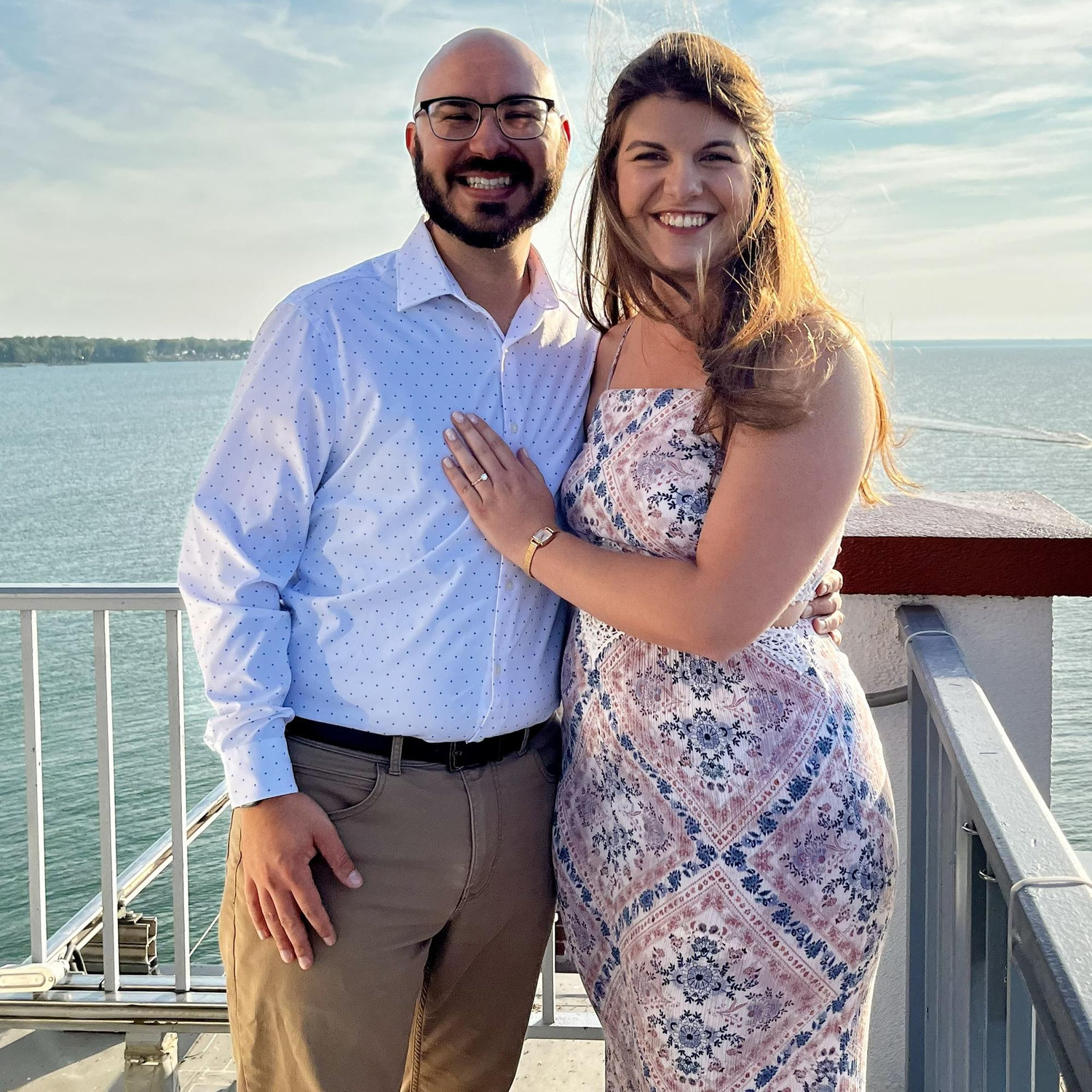 This was probably 3 minutes after John proposed on top of the Lorain Lighthouse!