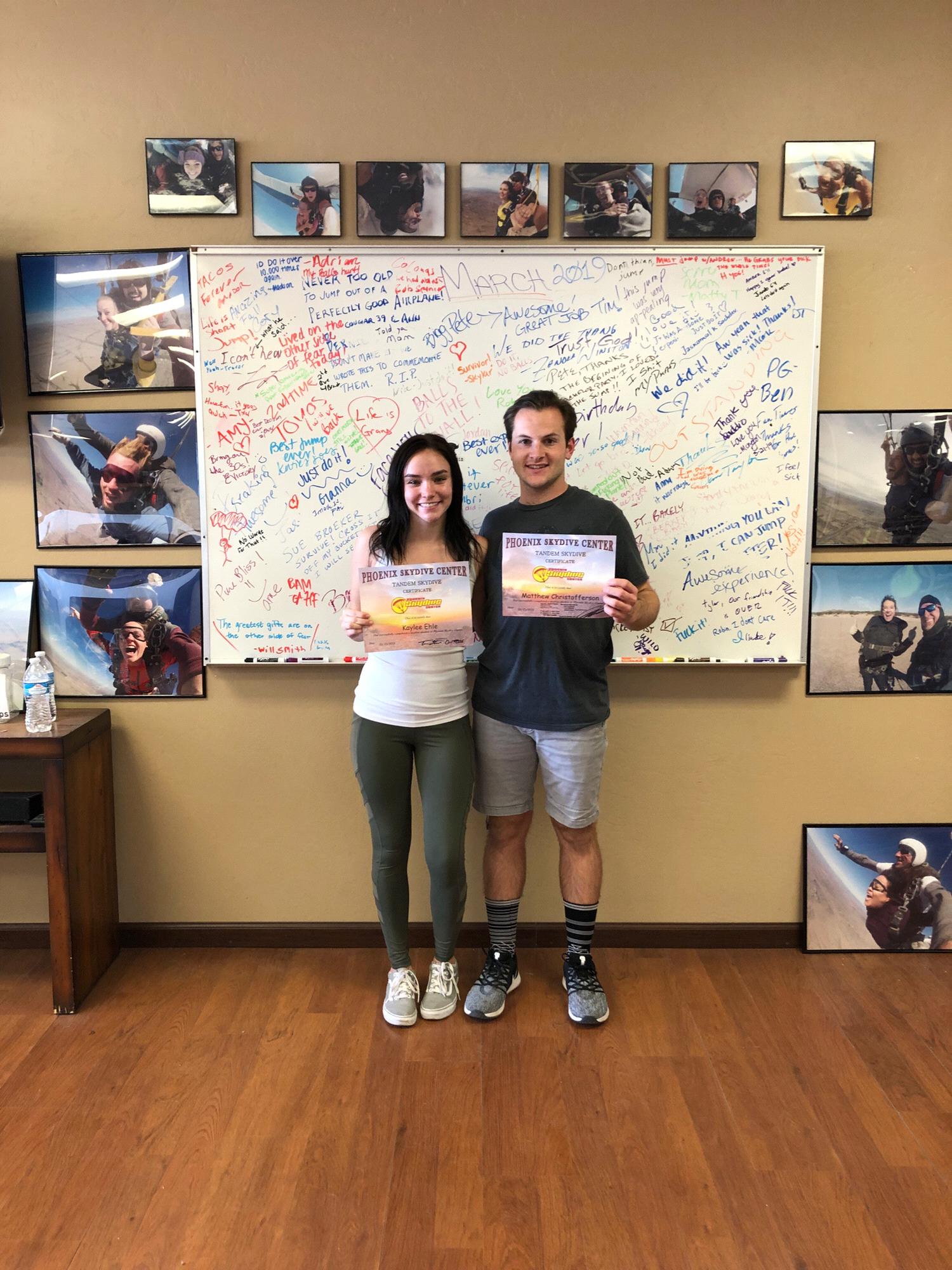 First time skydiving (March 2019)