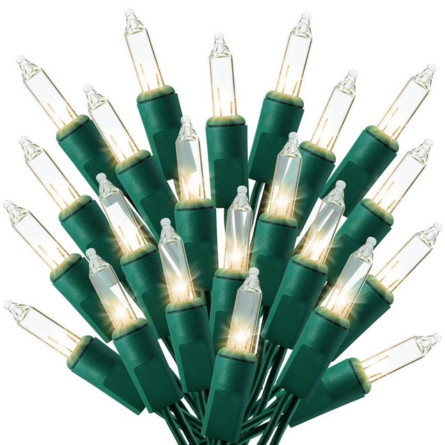 21ft White Christmas String Lights Indoor，Warm White 100 Count String Lights Plug in, Mini Xmas Lights Outdoor Clear White Christmas Tree Lights- String White Lights for Bedroom