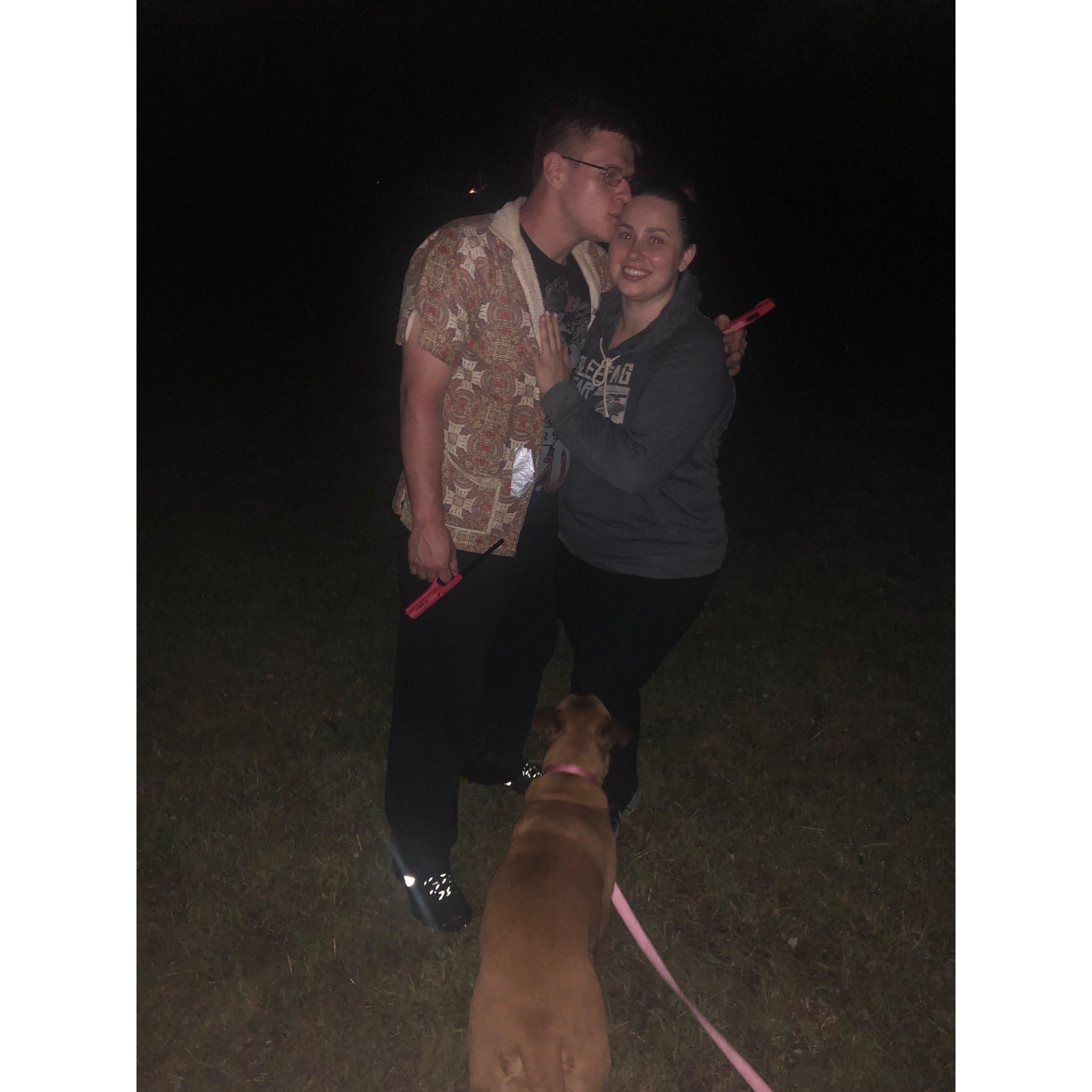 post fireworks show at the Cottage