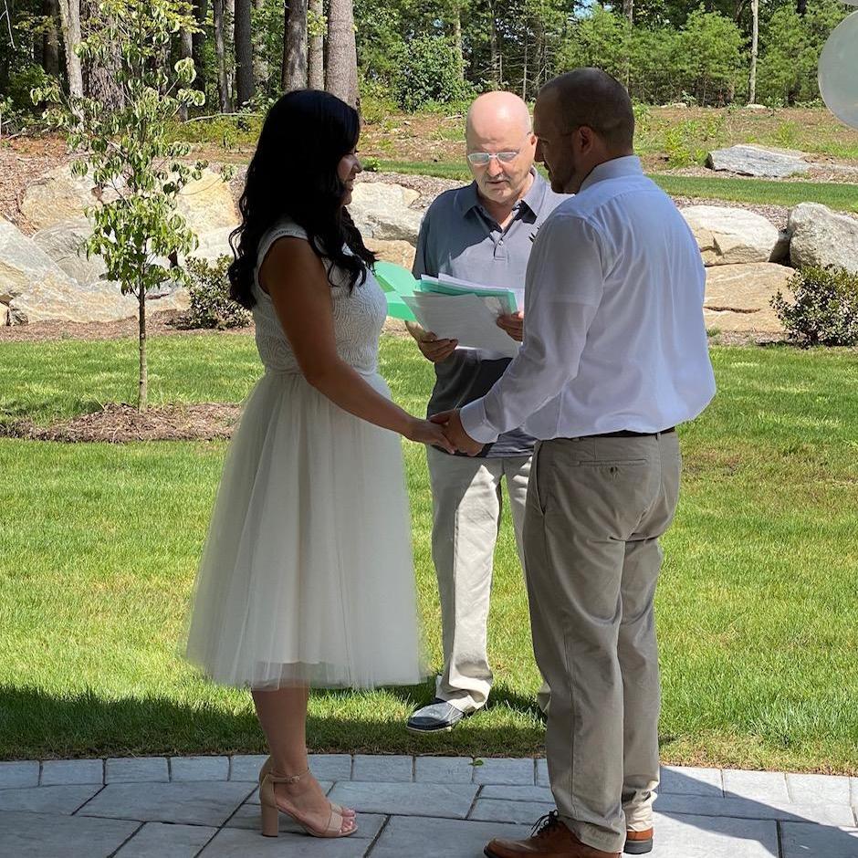 Wedding Ceremony | 8.22.20
Grampy as the officiant in our backyard