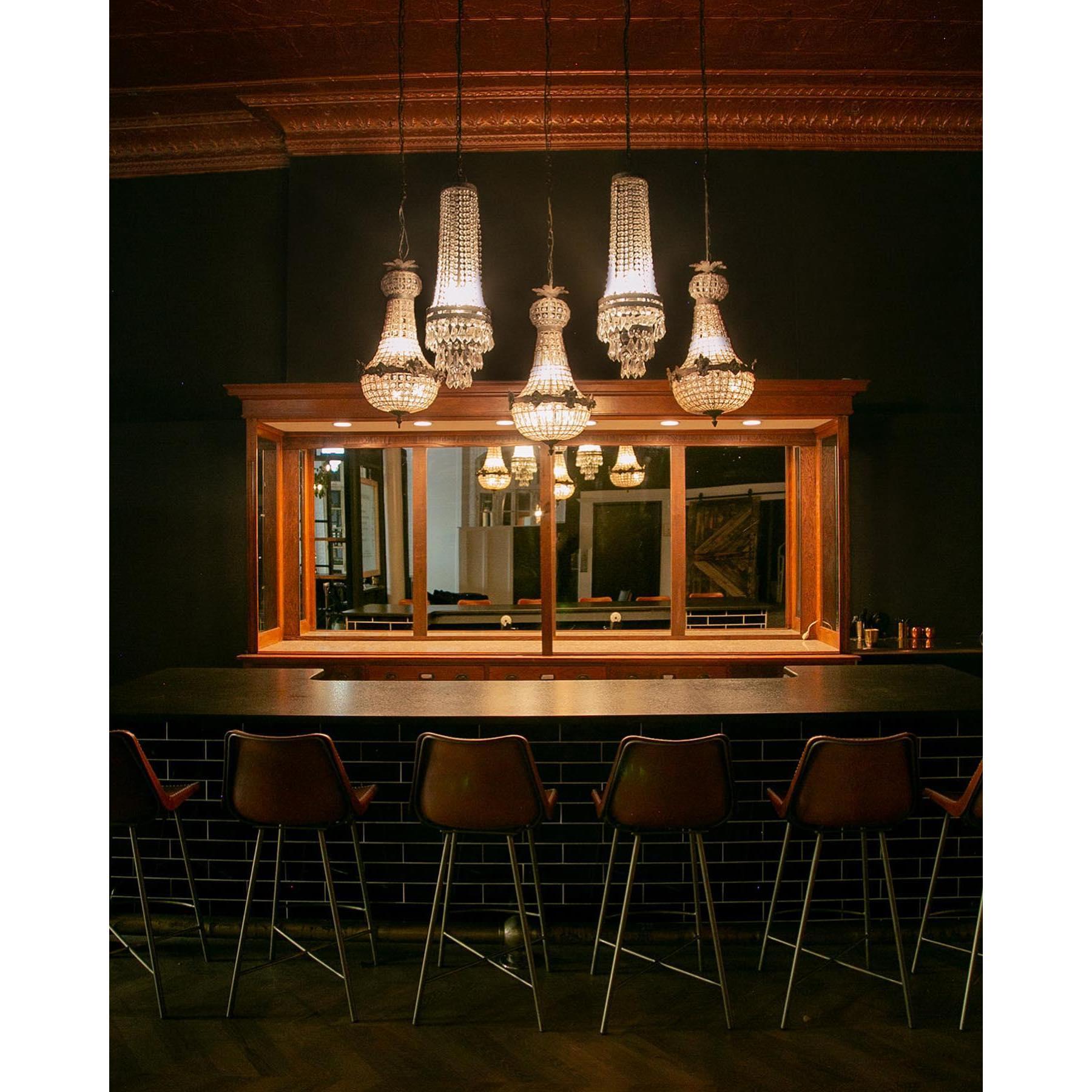 the first floor bar area