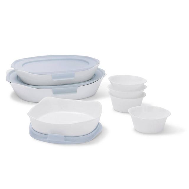 Rubbermaid DuraLite Glass Bakeware, 10pc Set, Baking Dishes or Casserole Dishes, and Ramekins, Assorted Sizes
