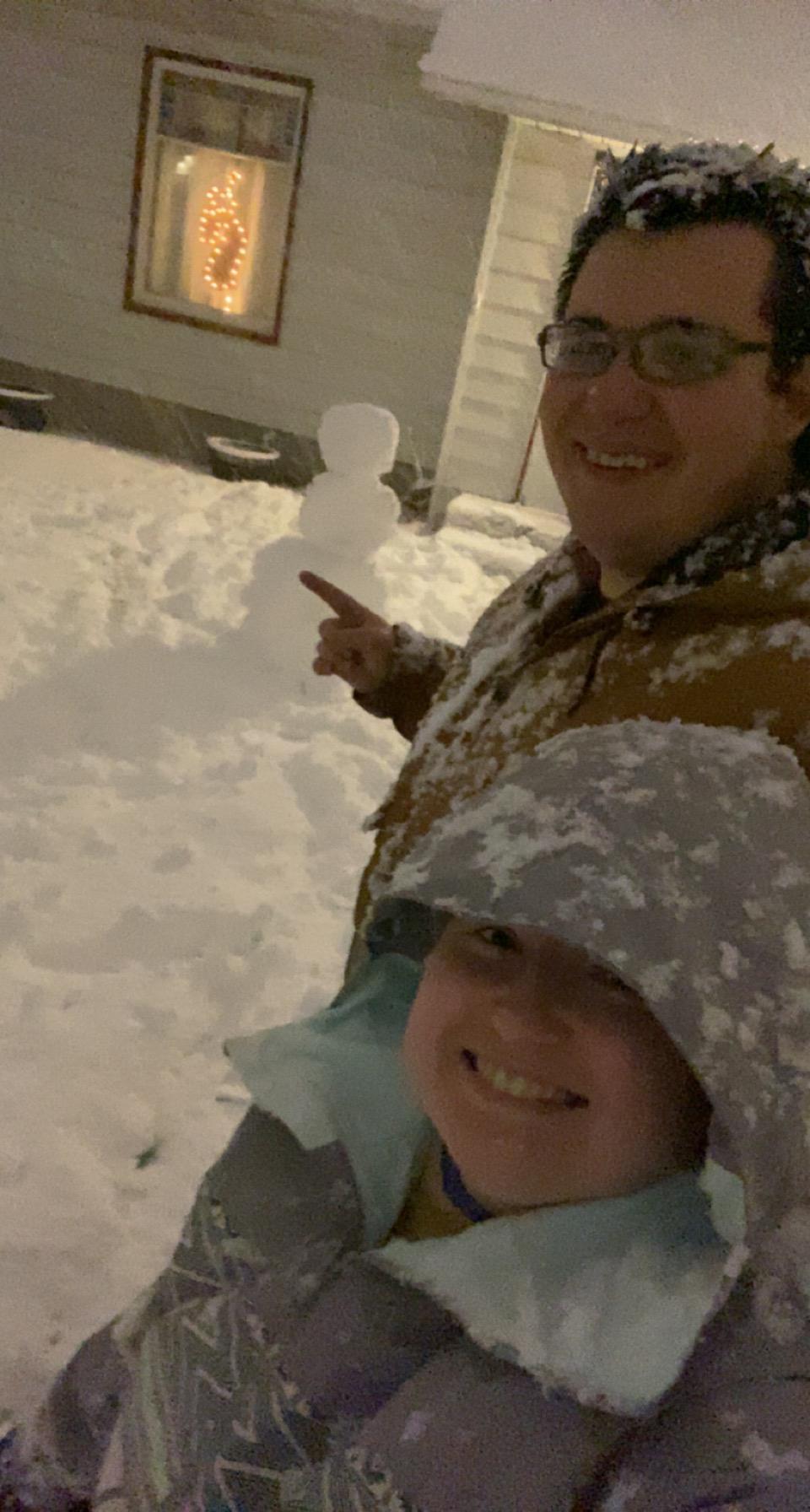 We built a snowman! Dec. 2022
