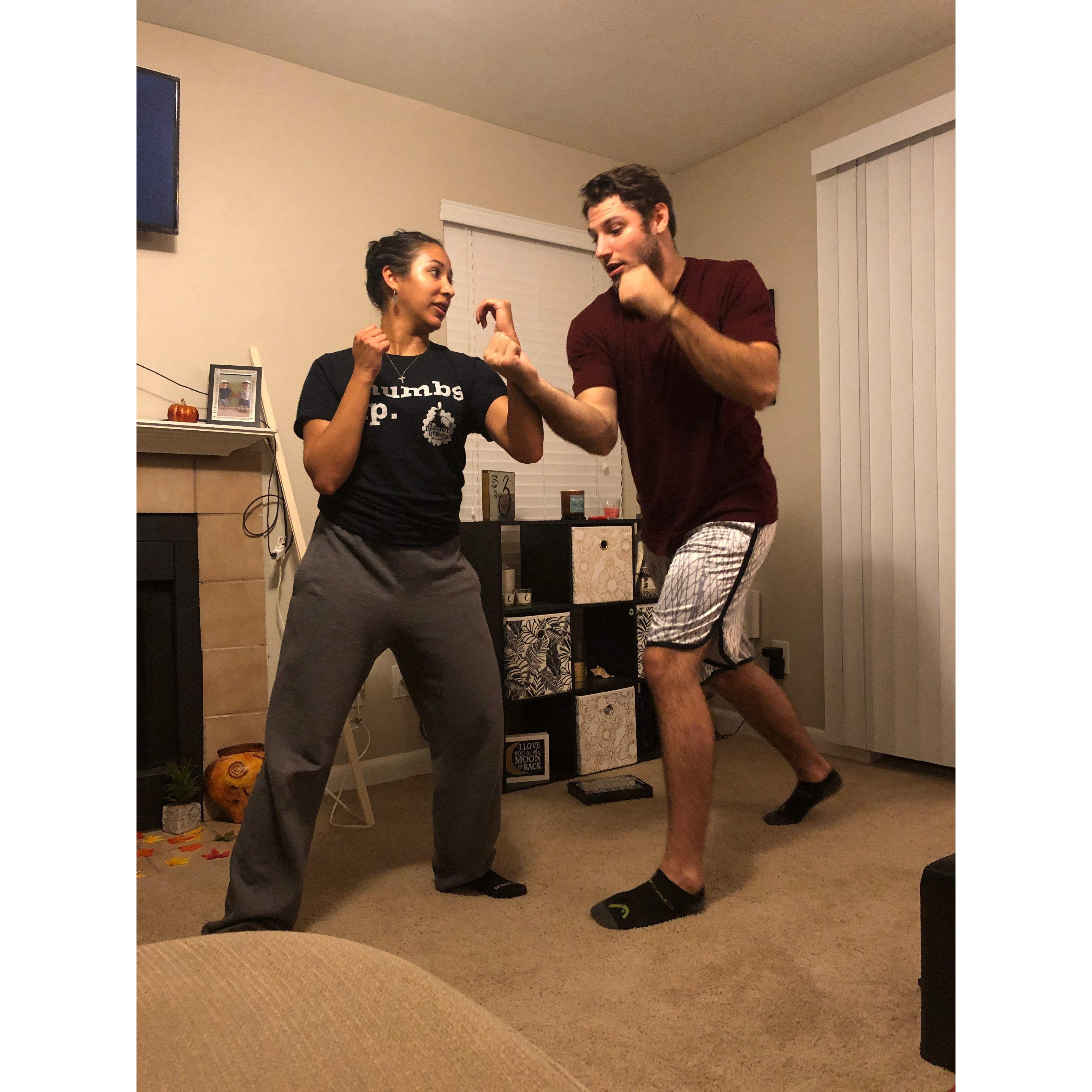 Fight training is an effective stress reliever and workout