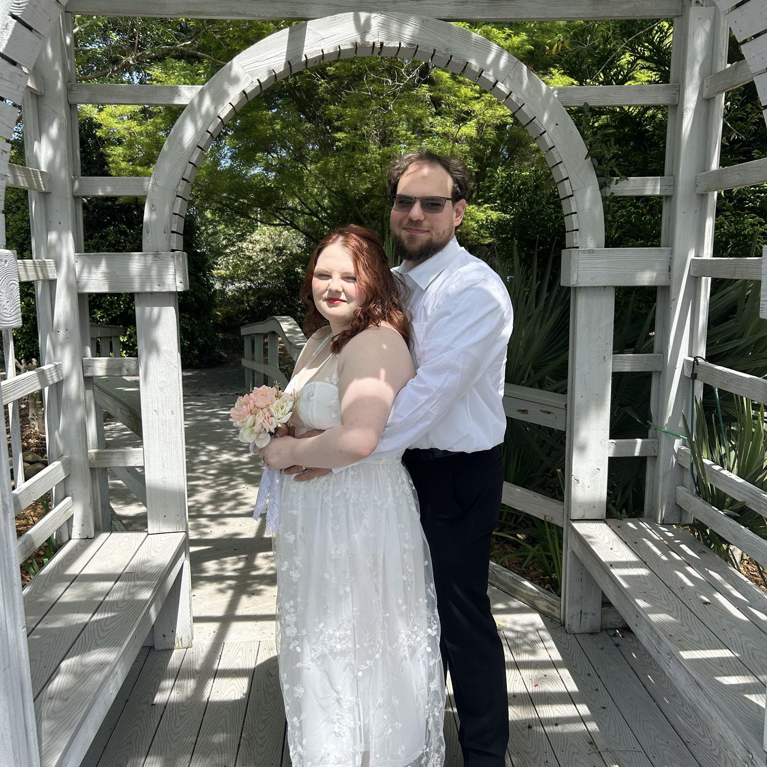 Classic prom pose wedding edition.