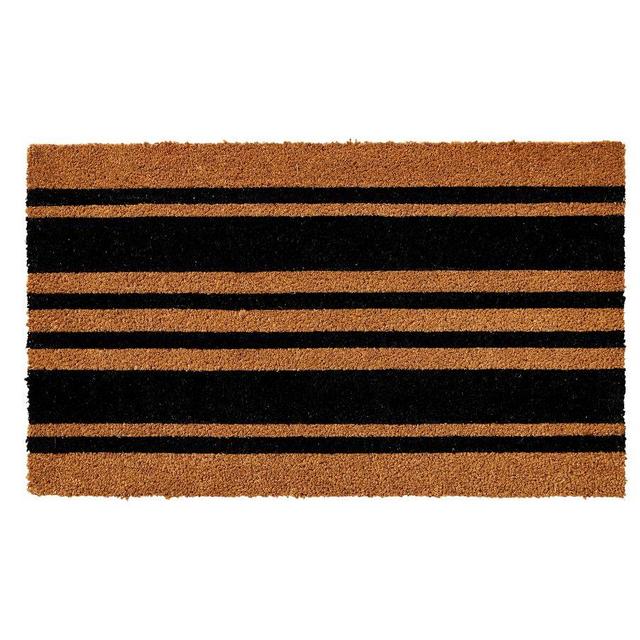 Stripe Doormat, 18x30, Black