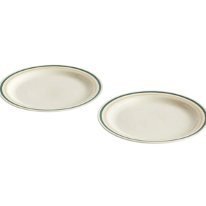 HAY Sobremesa Green/Peach Plates Set of 2