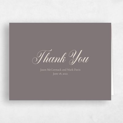 Gray, Grey Wedding Thank You - Henderson Type