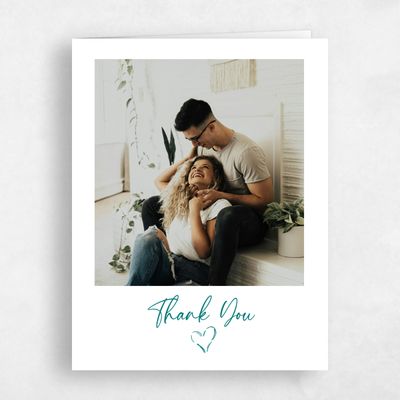Teal, Blue Wedding Thank You - Hamilton Photo