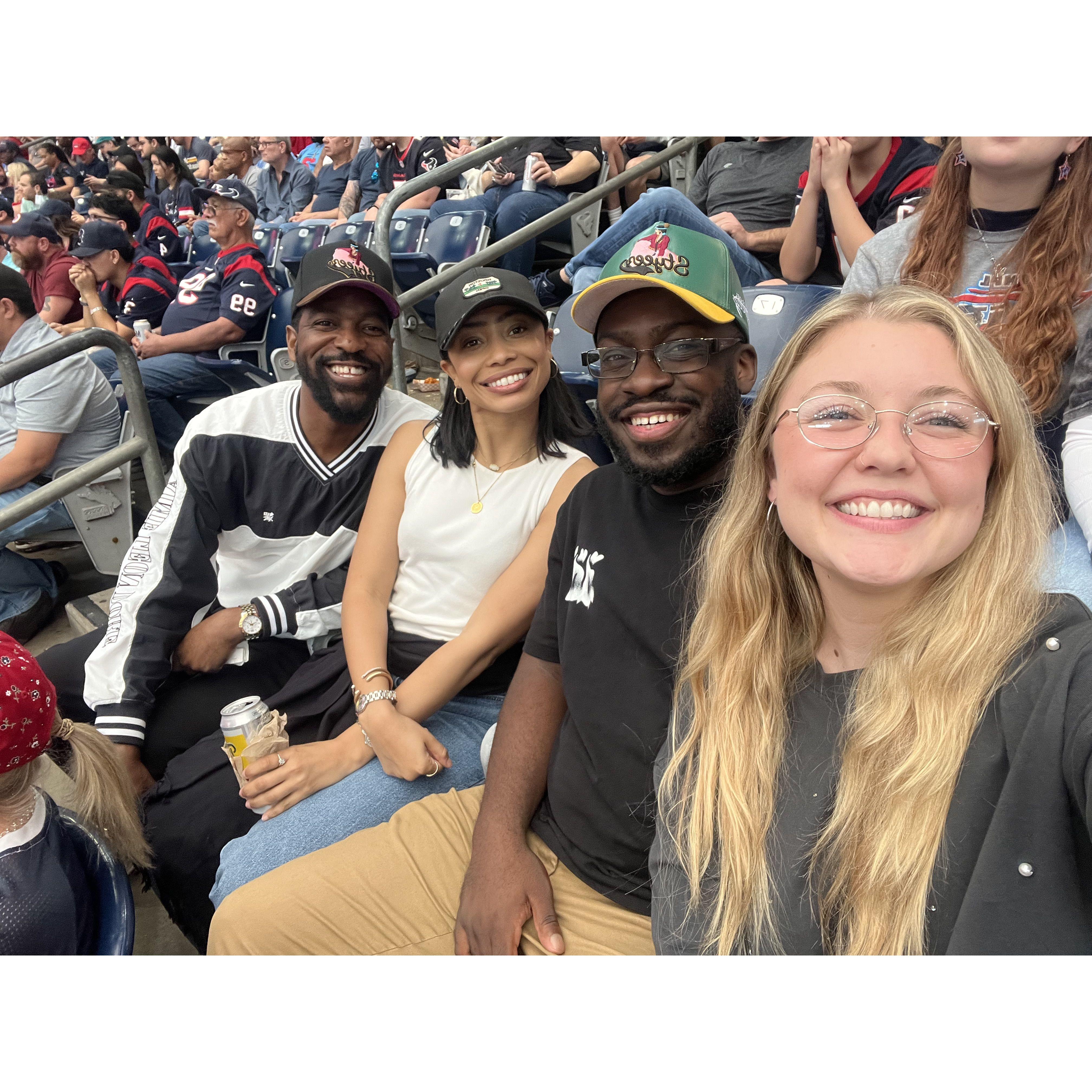 We went to the Texans vs. Dolphins game before Homer proposed!