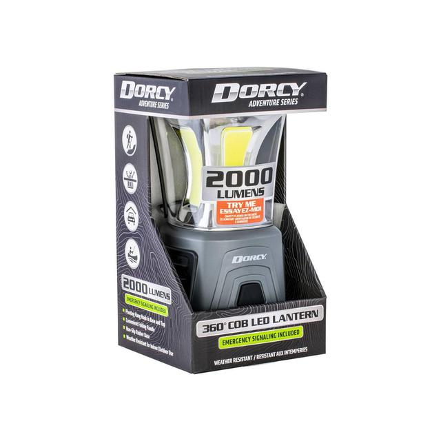 Life Gear Dorcy 360 Degree Cob LED Battery Operated Lantern - Gray