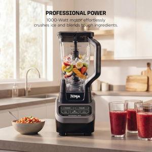 Ninja Professional Blender, Smoothie Blender, Drink Mixer, Grinder, Ice Crusher, Frozen Fruit Blending | Professional 1000 W Power, Total Crushing ™ Technology, XL 72-oz. Pitcher Black, Grey, BL610