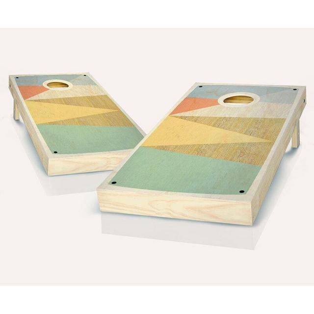 2' x 4' Stained Boat Shoe Solid Wood Cornhole Board