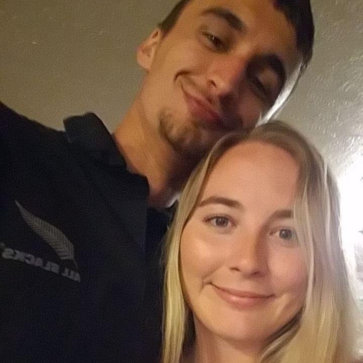A selfie from one of our first dates in the spring of 2020