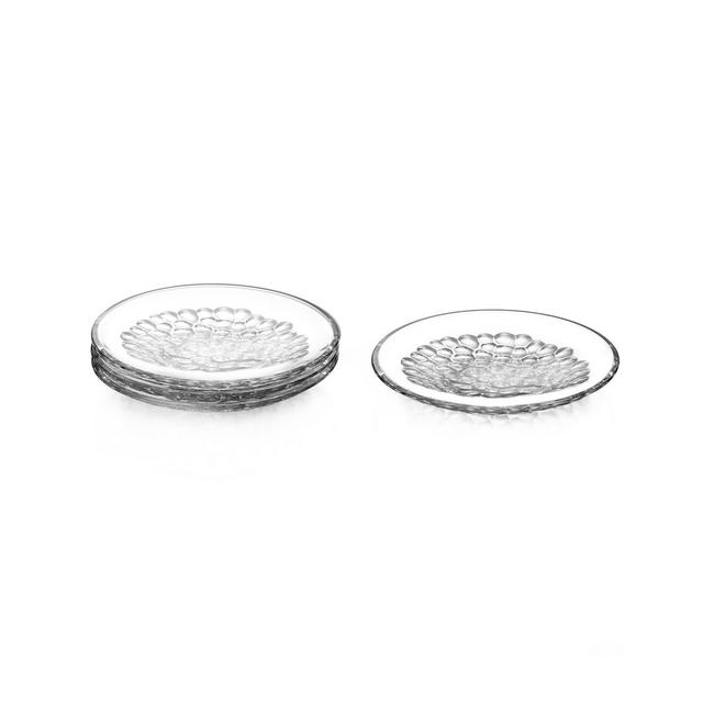 Orrefors Pearl Dessert Plates, Set of 4