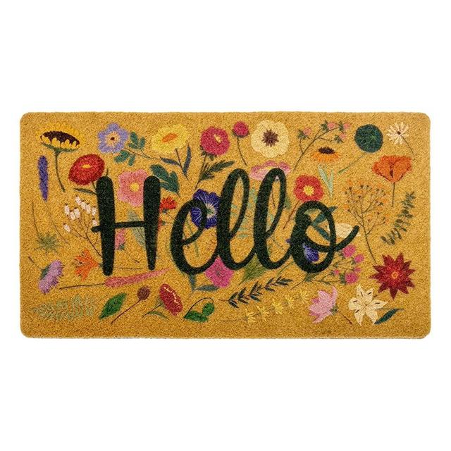 Eohak Spring Welcome Door Mat with Non-Slip Backing Flower Seasonal Door Mat for Outdoor Farmhouse Door Mat Decoration 17 x 29 Inch