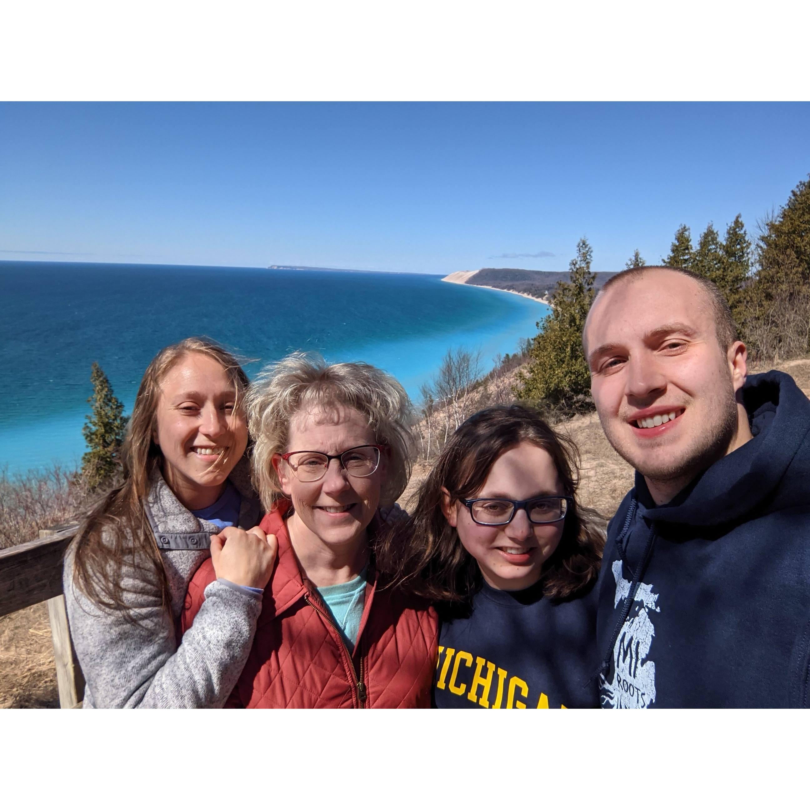 I brought Tyler to my favorite hiking spot in Traverse City, Empire Bluff Trail.
