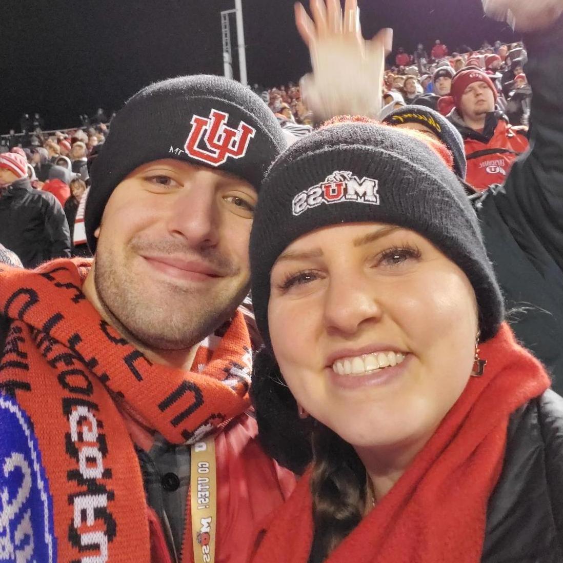 We love football! Even when it's 20 degrees outside. Go Utes!