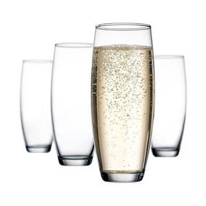 Home Essentials 5016 Set of 4, 10 Oz Stemless Flute