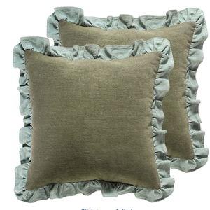 patdrea Green Shabby Chic Decorative Throw Pillow Covers 22x22 Set of 2