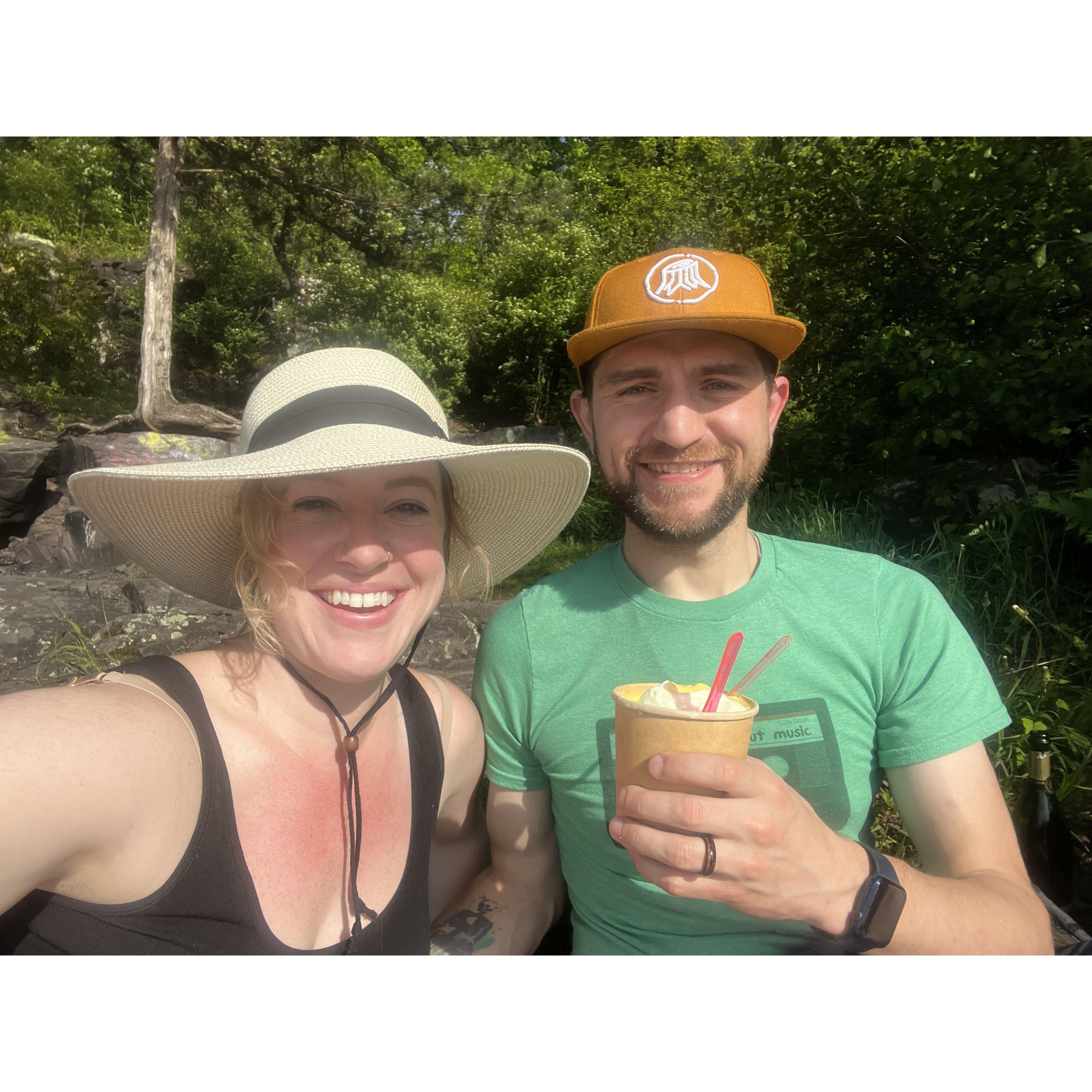 Right after Grace re-proposed to Mike with a ring for him (Summer 2024)