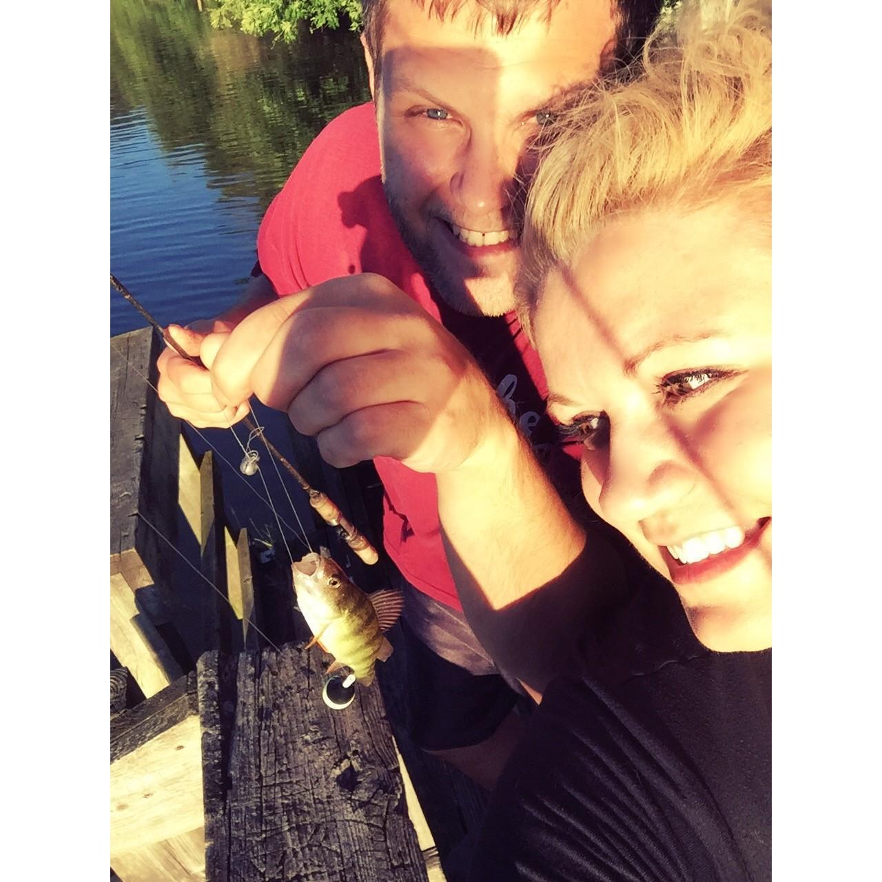Jake taught me to fish - and I love it!!