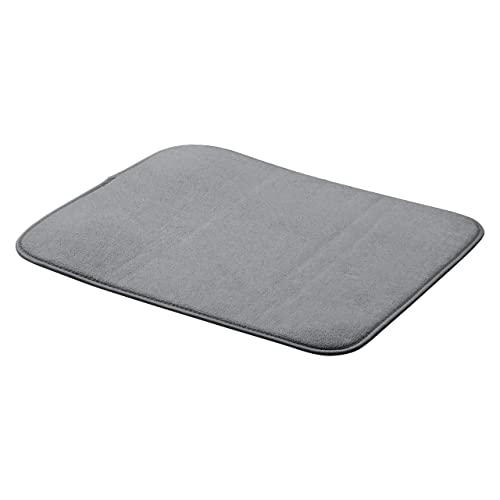 AmazonBasics Dish Drying Mat - 16" x 18" - Charcoal, 2-Pack