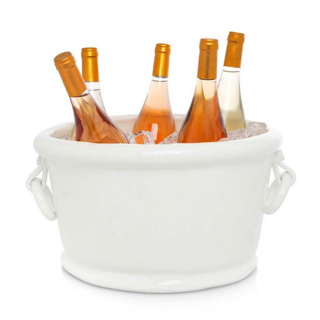 White Oval Ice Bucket