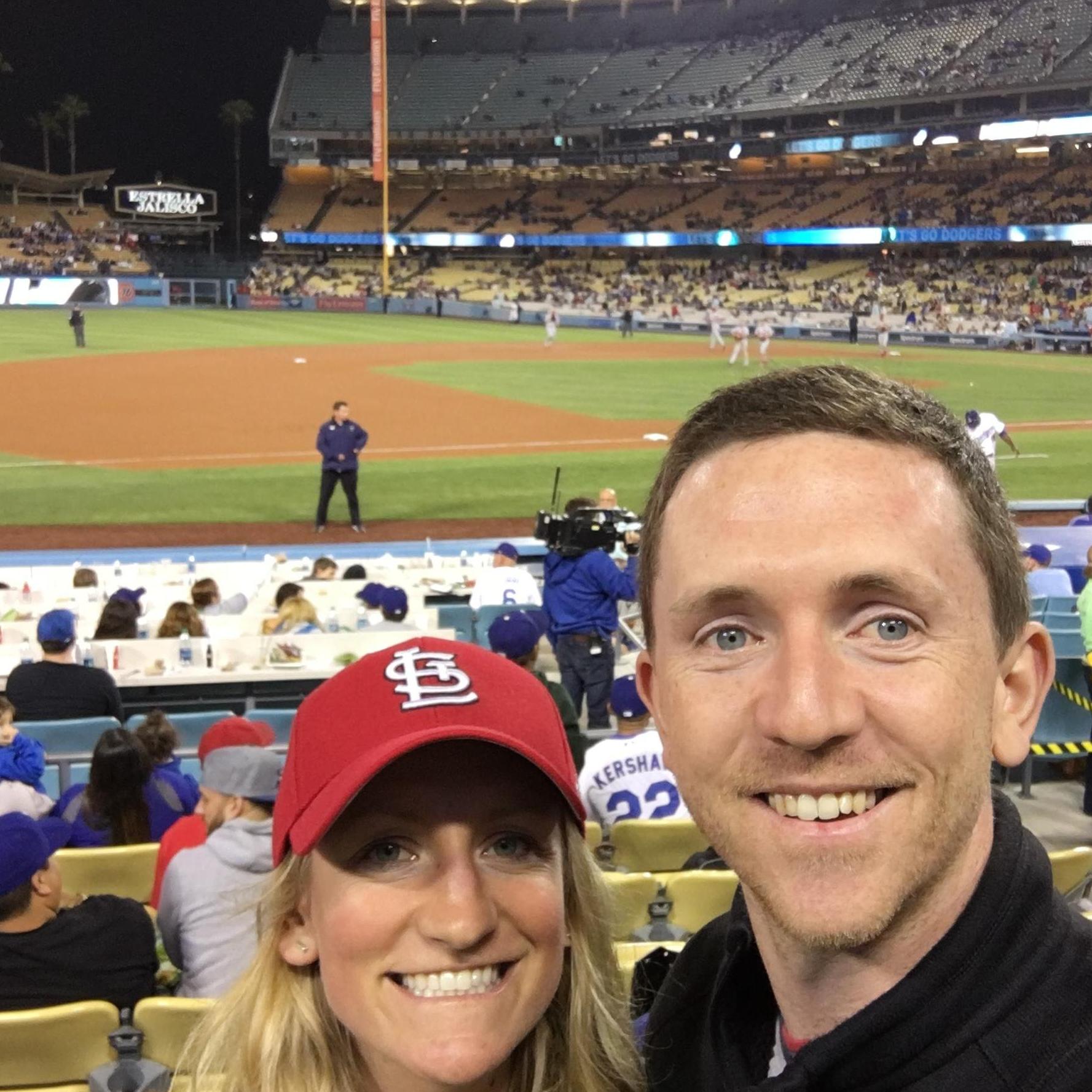 Cheering on the Cardinals at Dodger Stadium (May 2017)