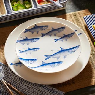 School of Fish Salad/Dessert Plate, Set of 4