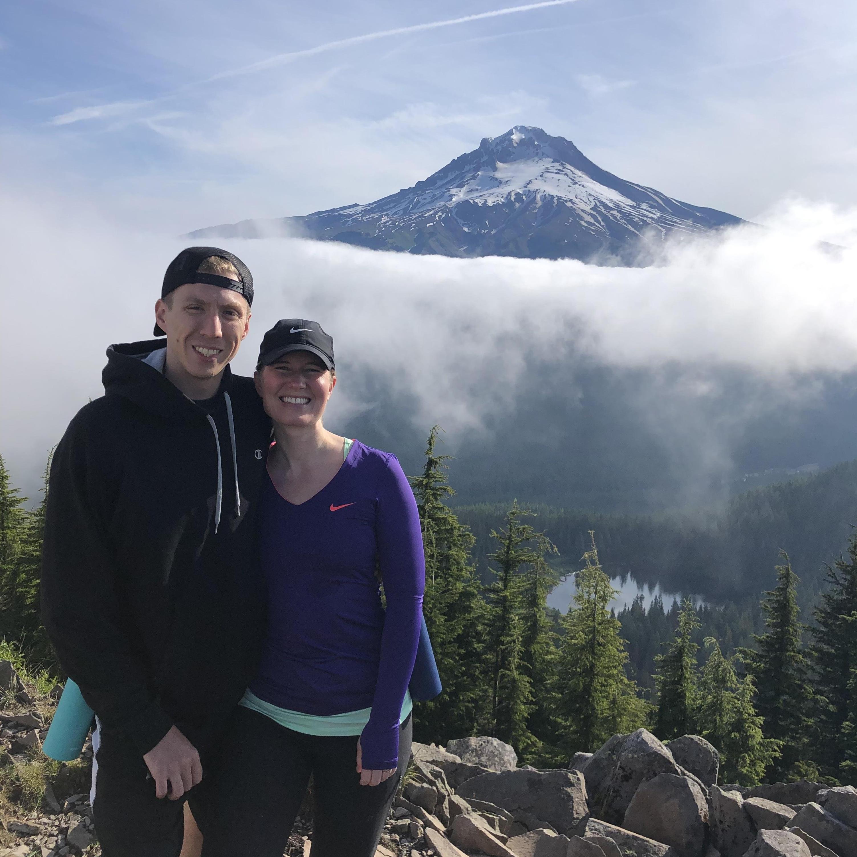 At the top of Tom, Dick and Harry trail in Oregon.