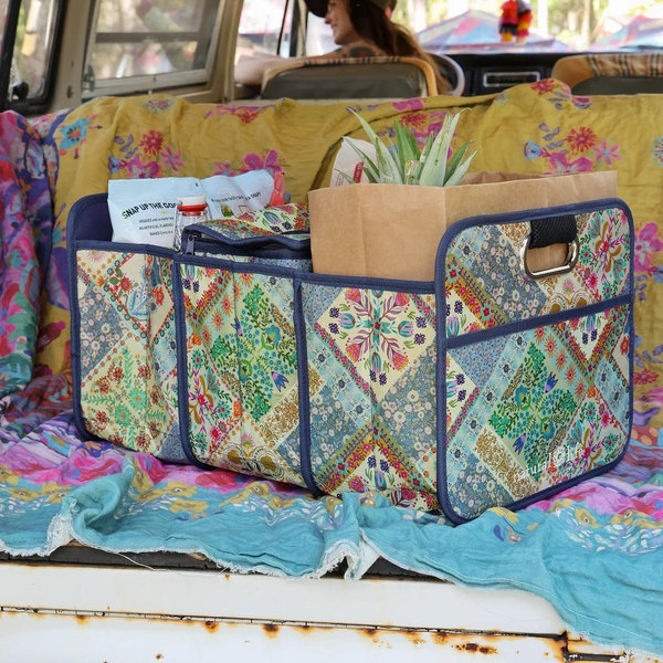 Car Trunk Organizer - Floral Border