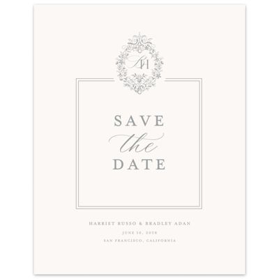 Pewter Gray, Grey Wedding Digital Save the Date - Lockwood Portrait