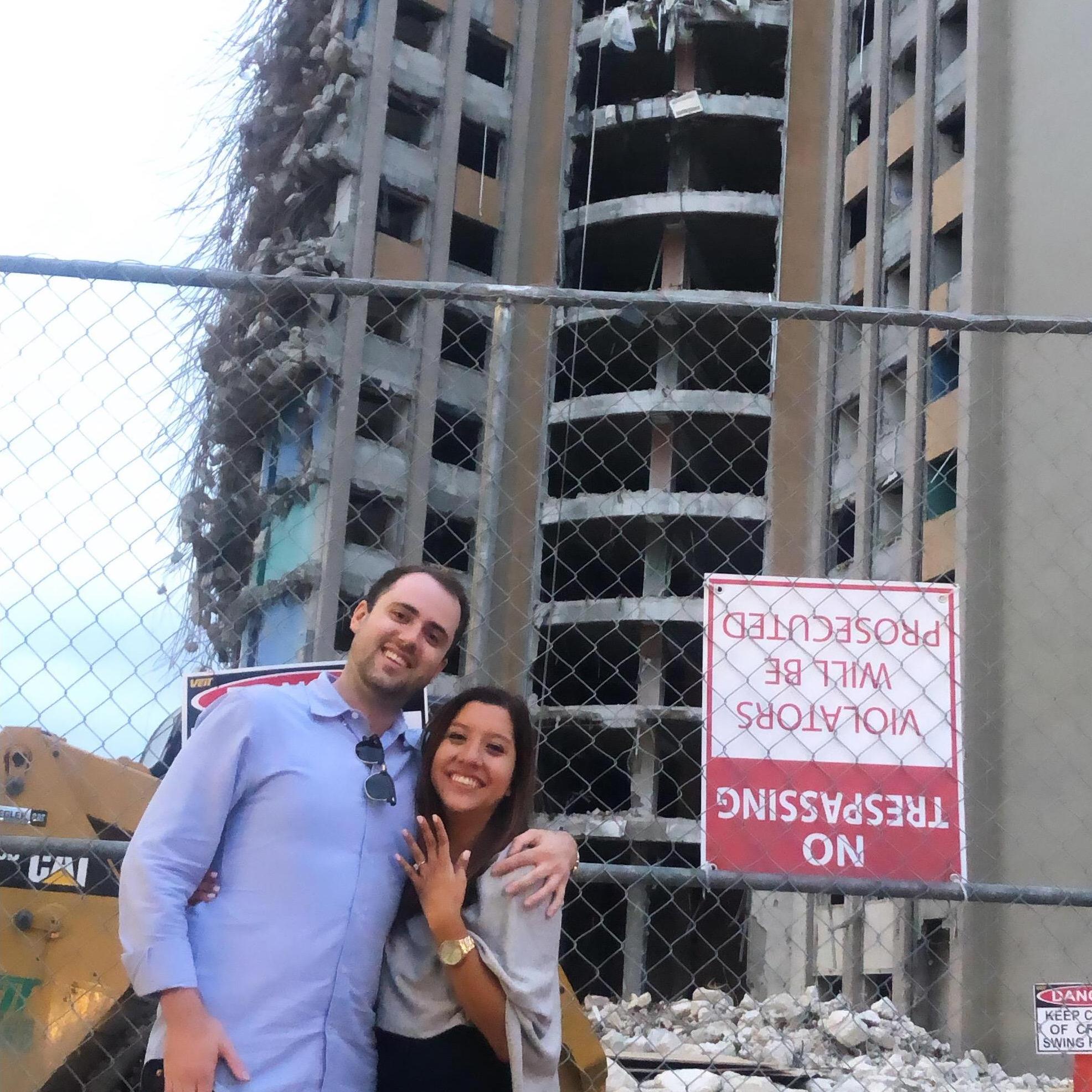 it may just look like a construction zone but this is the dorm that we lived in freshman year
