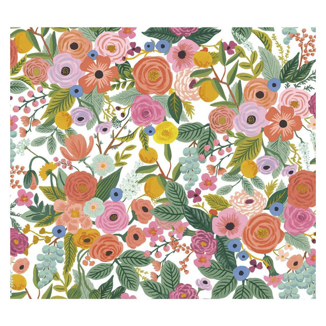 Rifle Paper Co. Garden Party Peel and Stick Wallpaper Rose
