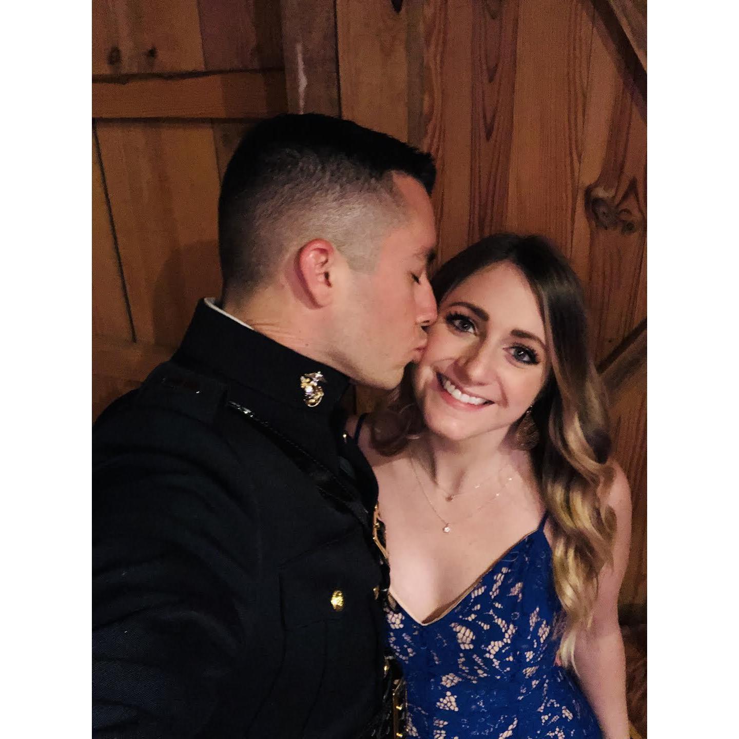 Wedding fun at groomsman, Spencer and Wife, Jenna's wedding in Georgia